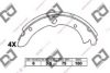 DJ PARTS BS1261 Brake Shoe Set
